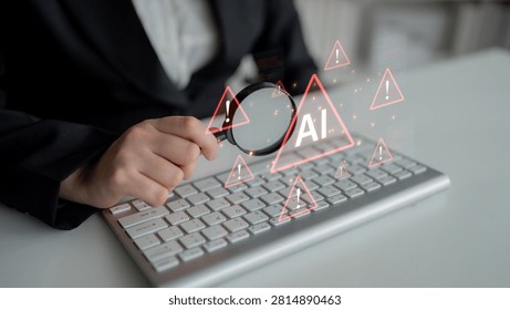Futuristic artificial intelligence concept depicting AI hallucination, processing errors, and generating misinformation. Represents the risks of unreliable algorithms and model collapse. Corpus