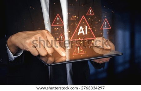 Futuristic artificial intelligence concept depicting AI hallucination, processing errors, and generating misinformation. Represents the risks of unreliable algorithms and model collapse. Corpus