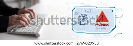 Futuristic artificial intelligence concept depicting AI hallucination, processing errors, and generating misinformation. Represents the risks of unreliable algorithms and model collapse. Corpus