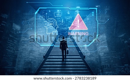 Futuristic artificial intelligence concept depicting AI hallucination, processing errors, and generating misinformation. Represents the risks of unreliable algorithms and model collapse. Corpus