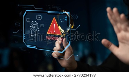 Futuristic artificial intelligence concept depicting AI hallucination, processing errors, and generating misinformation. Represents the risks of unreliable algorithms and model collapse. Corpus