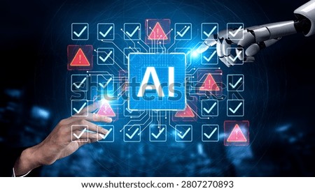 Futuristic artificial intelligence concept depicting AI hallucination, processing errors, and generating misinformation. Represents the risks of unreliable algorithms and model collapse. Corpus
