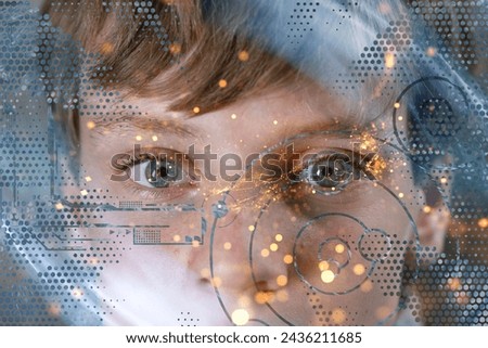 Similar – LichtBlick (Jungen-Portrait mit Lichtreflexion