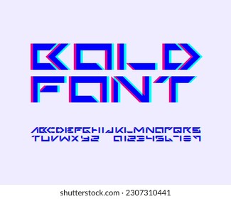 Futuristic bold font set design