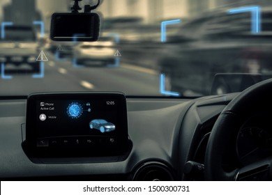 Futuristic car artificial intelligence.Future vehicle concepts