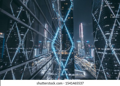 Futuristic City Of Shenzhen China