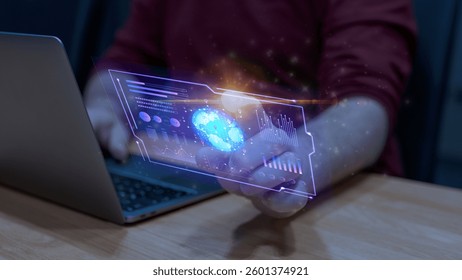Futuristic Data Analytics and Global Business Intelligence Dashboard with Holographic Interface - Powered by Shutterstock - Get 15% off with code: PIKWIZARD15