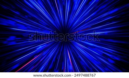 Futuristic data flow. Explosion effect. Sci-fi Motion wallpaper. Neon Glowing Rays in Motion. Hyper Speed Space Travel Concept.
