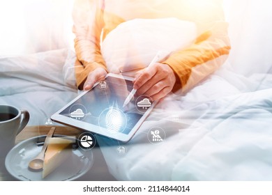 futuristic digital processing of biometric identification fingerprint scanner for access personal financial data. surveillance and security scanning of digital programs cyber futuristic applications