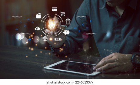 futuristic digital processing of biometric identification fingerprint scanner for access personal financial data. surveillance and security scanning of digital programs cyber futuristic applications