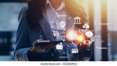 futuristic digital processing of biometric identification fingerprint scanner for access personal financial data. surveillance and security scanning of digital programs cyber futuristic applications