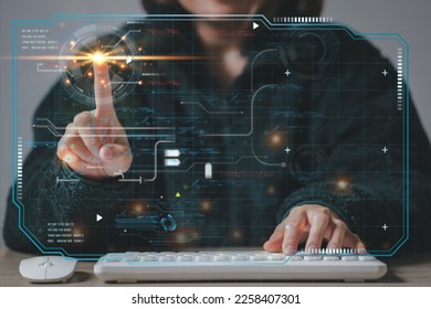 futuristic digital processing of biometric identification fingerprint scanner for access personal financial data. surveillance and security scanning of digital programs cyber futuristic applications
