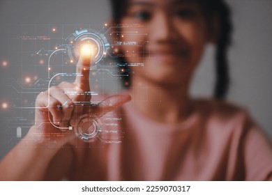 futuristic digital processing of biometric identification fingerprint scanner for access personal financial data. surveillance and security scanning of digital programs cyber futuristic applications