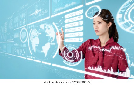 Futuristic graphical user interface.