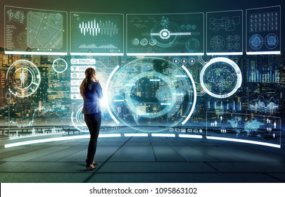 Futuristic graphical user interface concept.