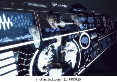 Futuristic graphical user interface concept.