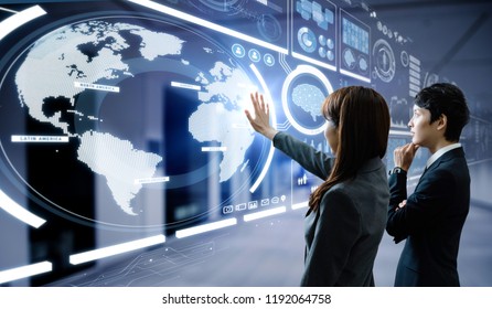 Futuristic graphical user interface concept.