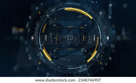 Futuristic High-Tech Circular Interface Background