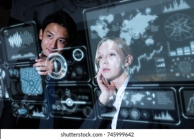 Futuristic interface concept.