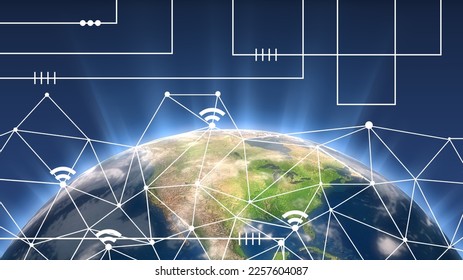 Futuristic interface global map charts.