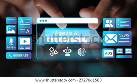 Futuristic interface showcasing digital tools and artificial intelligence for seamless content generation and innovative online experiences Gluon.