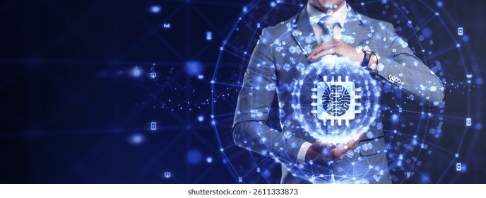 Futuristic microchip CPU circuit board . Technology abstract background