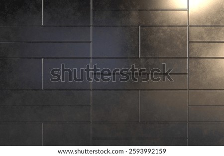 Futuristic Rectangular Metal Cladding with Glossy and Matte Finish
