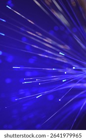 Futuristic science technology background. Violet blue with purple colors. Neon luminous lights glowing. Transition to another: electrical, cosmic, fantastic, electronic reality.