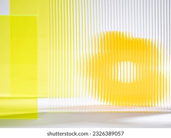 Futuristic simple background made of coloured acrylic glass for perfume or make up. Layered composition provides depth and perspective for product or package promotion. Advertising showcase template.