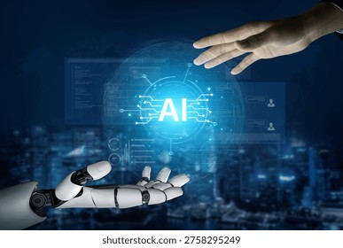 Futuristic software development concept featuring AI pair programmer, automated AI code generation, and real-time AI debugging. Ideal for DevOps and tech AI innovation. Corpus