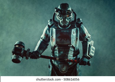 military implant images stock photos vectors shutterstock https www shutterstock com image photo futuristic soldier steel armor cyber punk 508616056