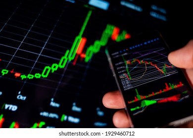 Futuristic stock exchange with general info shown on screen - Shutterstock ID 1929460712