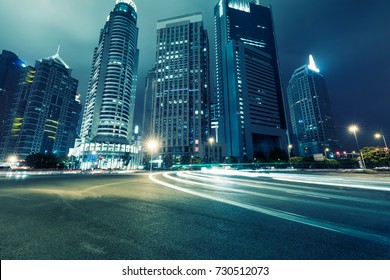 Futuristic Urban Buildings At Night