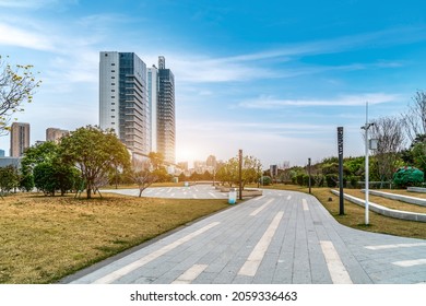 Fuzhou City Square And Modern Buildings