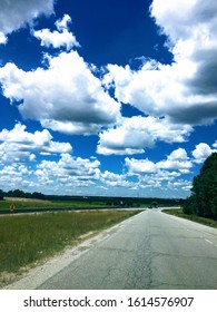 Fuzzy clouds over the highway 