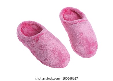 Fuzzy Pink Slippers