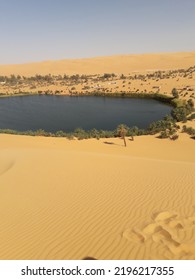 Gaberoun Lake In South Libya Desert