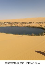 Gaberoun Lake In South Libya Desert