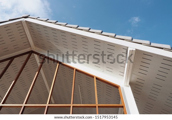 Gable Roof Detail Minimal Contemporary House Stock Photo Edit Now