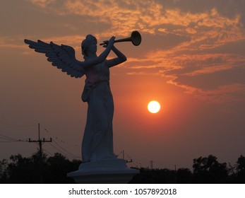 gabriel angel in sunset