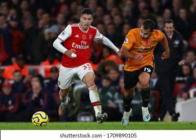 Gabriel Martinelli Of Arsenal And Jonny Of Wolverhampton Wanderers - Arsenal V Wolverhampton Wanderers, Premier League, Emirates Stadium, London, UK - 2nd November 2019


