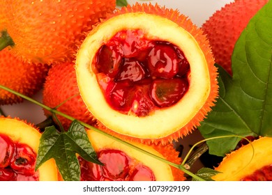 Gac fruits,fruits of Thailand have medicine properties.