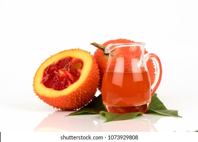 Gac fruits,fruits of Thailand have medicine properties and DIY infused with oil for facial oil treatment.