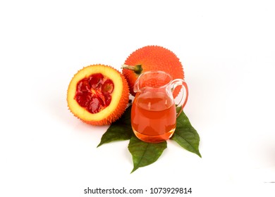 Gac fruits,fruits of Thailand have medicine properties and DIY infused with oil for facial oil treatment.