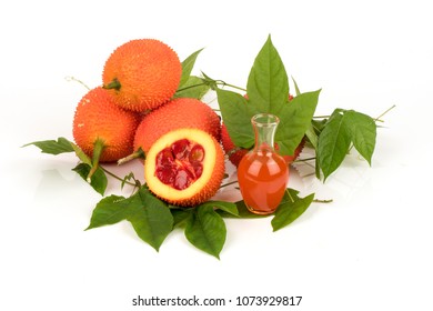 Gac fruits,fruits of Thailand have medicine properties and DIY infused with oil for facial oil treatment.