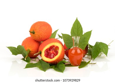 Gac fruits,fruits of Thailand have medicine properties and DIY infused with oil for facial oil treatment.