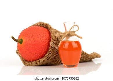 Gac fruits,fruits of Thailand have medicine properties and DIY infused with oil for facial oil treatment.