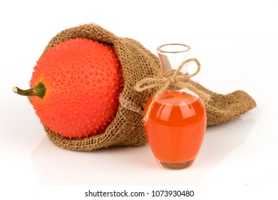 Gac fruits,fruits of Thailand have medicine properties and DIY infused with oil for facial oil treatment.