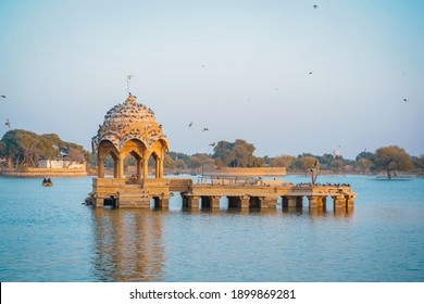 Gadisagar Lake At Jaisalmer, India.