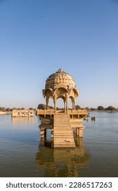 gadisar lake - artificial lake in Jaisalmer, Rajasthan, India